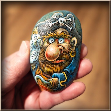 Pirate - Painted rock